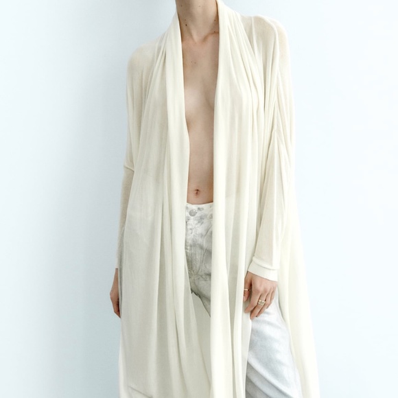 Zara limited edition kitted wrap over cardigan - Picture 4 of 8